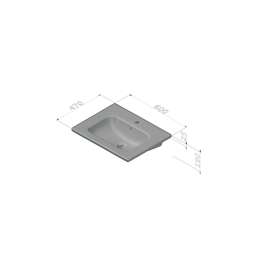 Dřevojas - Meuble de salle de bains avec lavabo BANO 60x47 cm blanc