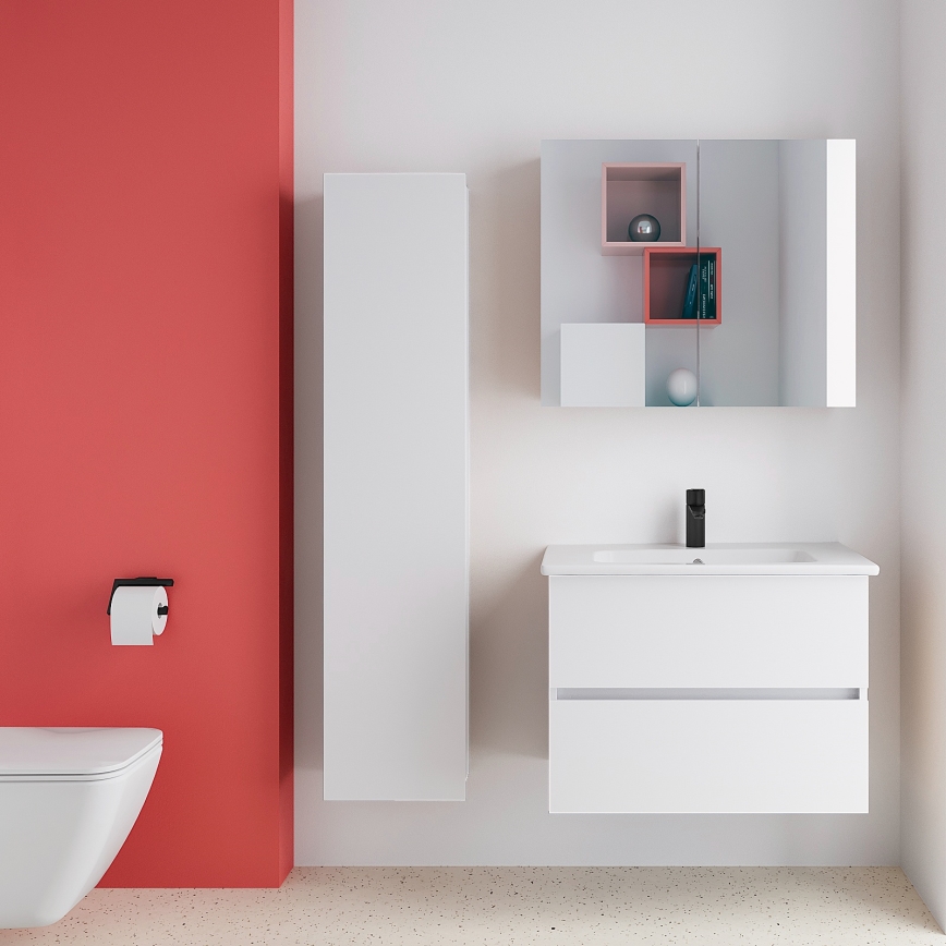 Dřevojas - Meuble de salle de bains avec lavabo BANO 78x47 cm blanc