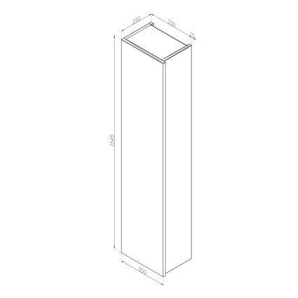 Dřevojas - Meuble de salle de bains suspendu ZYLO 35 x 155 cm, chêne