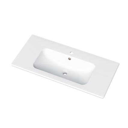 Dřevojas - Meuble-lavabo BANO 100x47 cm chêne foncé/blanc