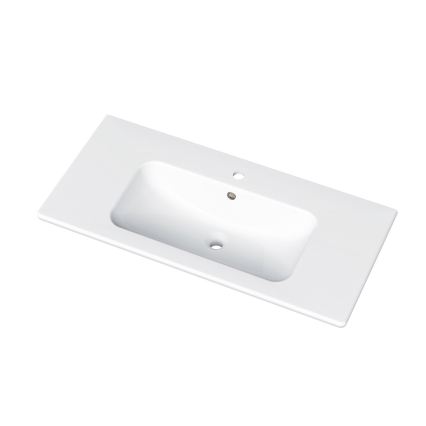 Dřevojas - Meuble vasque BANO 100x47 cm chêne/blanc