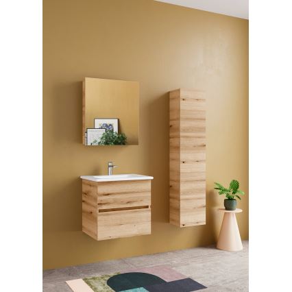 Dřevojas - Spiegelkast voor de badkamer NEXI 60x68 cm, eiken