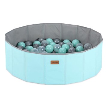 Droog zwembad voor kinderen met speelballen diameter 80 cm blauw/grijs