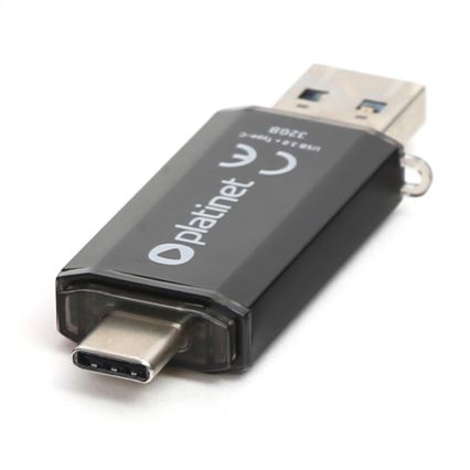 Dubbele flashdrive USB 3.0 + USB-C 32GB