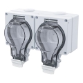 Dubbele wandcontactdoos IP66 voor vochtige omgevingen 230V/16A – water- en stofdicht