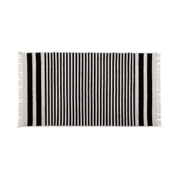Dubbelzijdig vloerkleed KILIM GOLD 60x120 cm zwart/wit