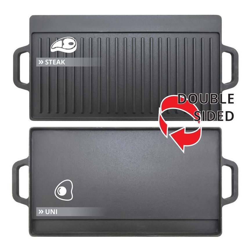 Dubbelzijdige grillplaat 50x23 cm