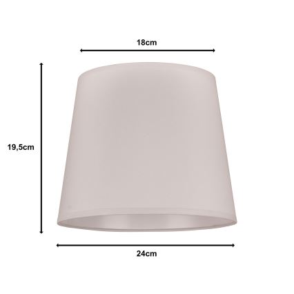Duolla - Abat-jour pour lampe de table CLASSIC M E27 d. 24 cm blanc