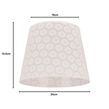 Duolla - Abat-jour pour lampe de table CLASSIC M E27 d. 24 cm blanc