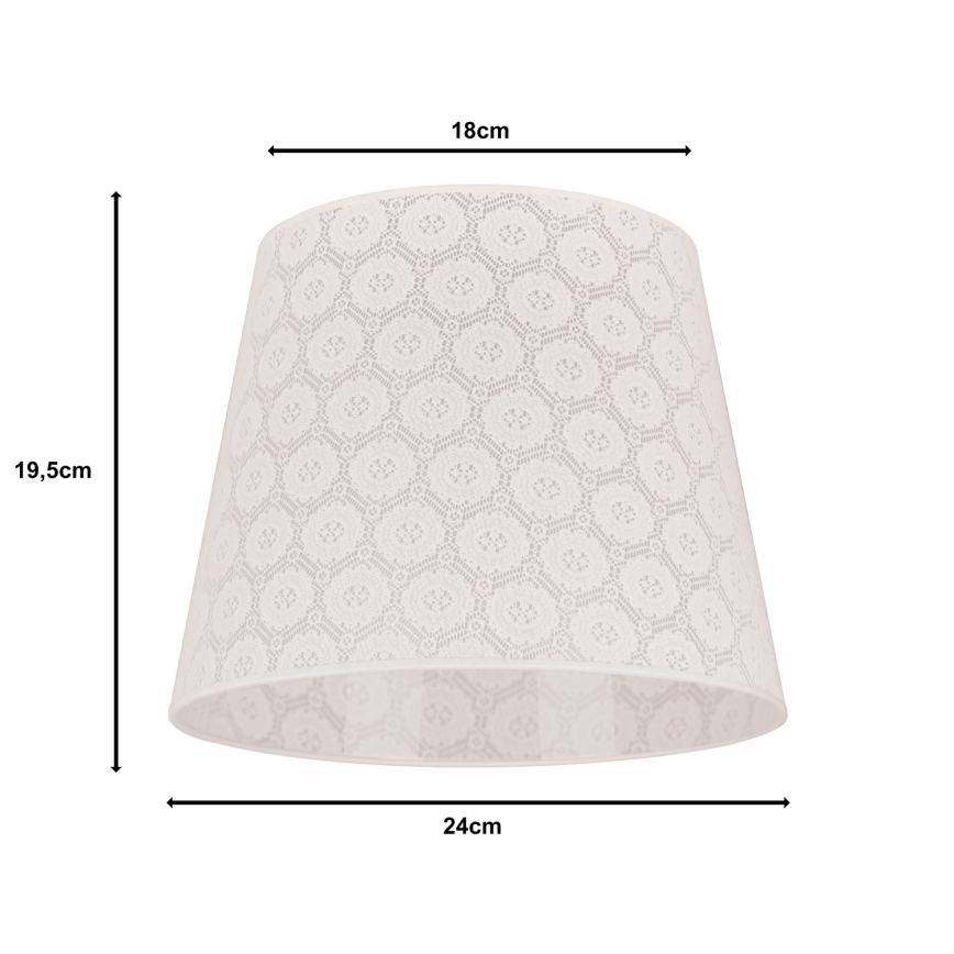 Duolla - Abat-jour pour lampe de table CLASSIC M E27 d. 24 cm blanc