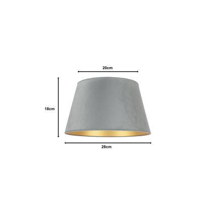 Duolla - Abat-jour pour lampe de table CONE M E27 d. 28 cm gris