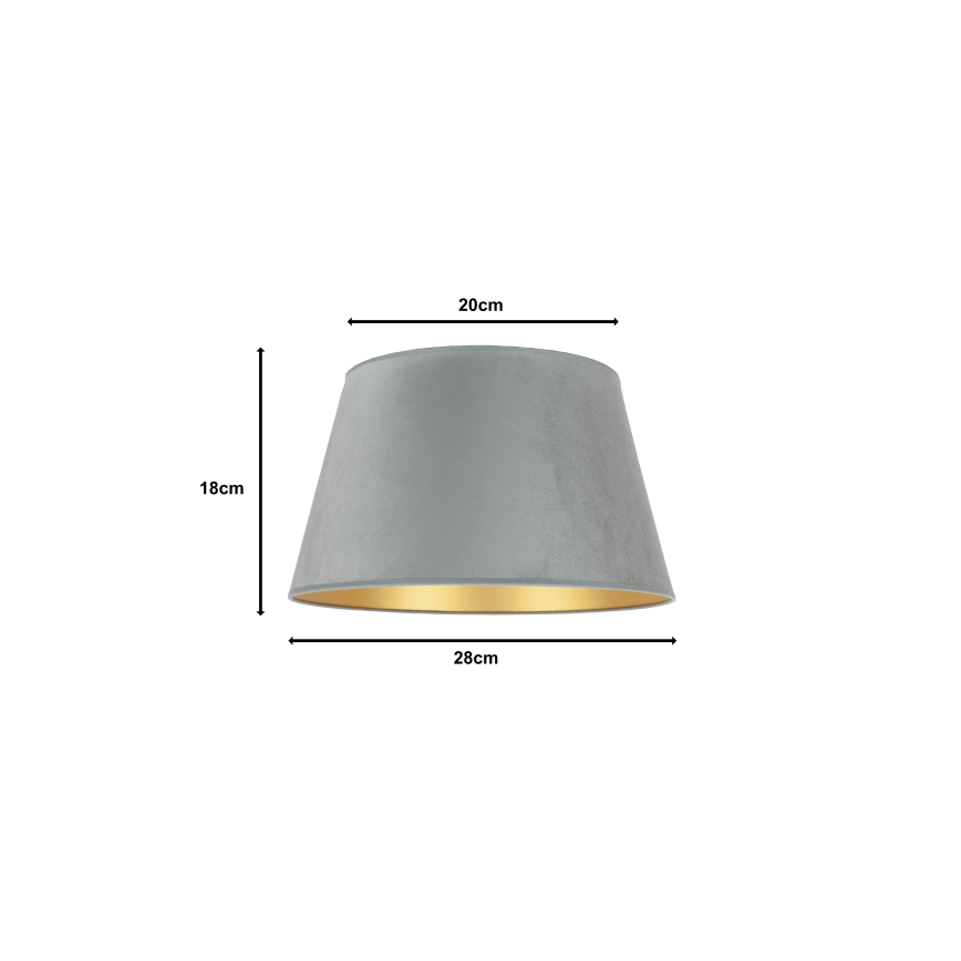 Duolla - Abat-jour pour lampe de table CONE M E27 d. 28 cm gris