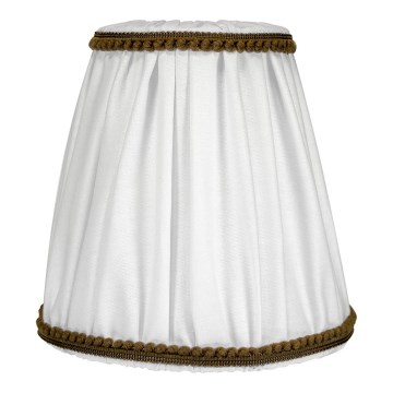 Duolla - Abat-jour pour lampe de table et lampadaire E27 d. 15 cm blanc/marron