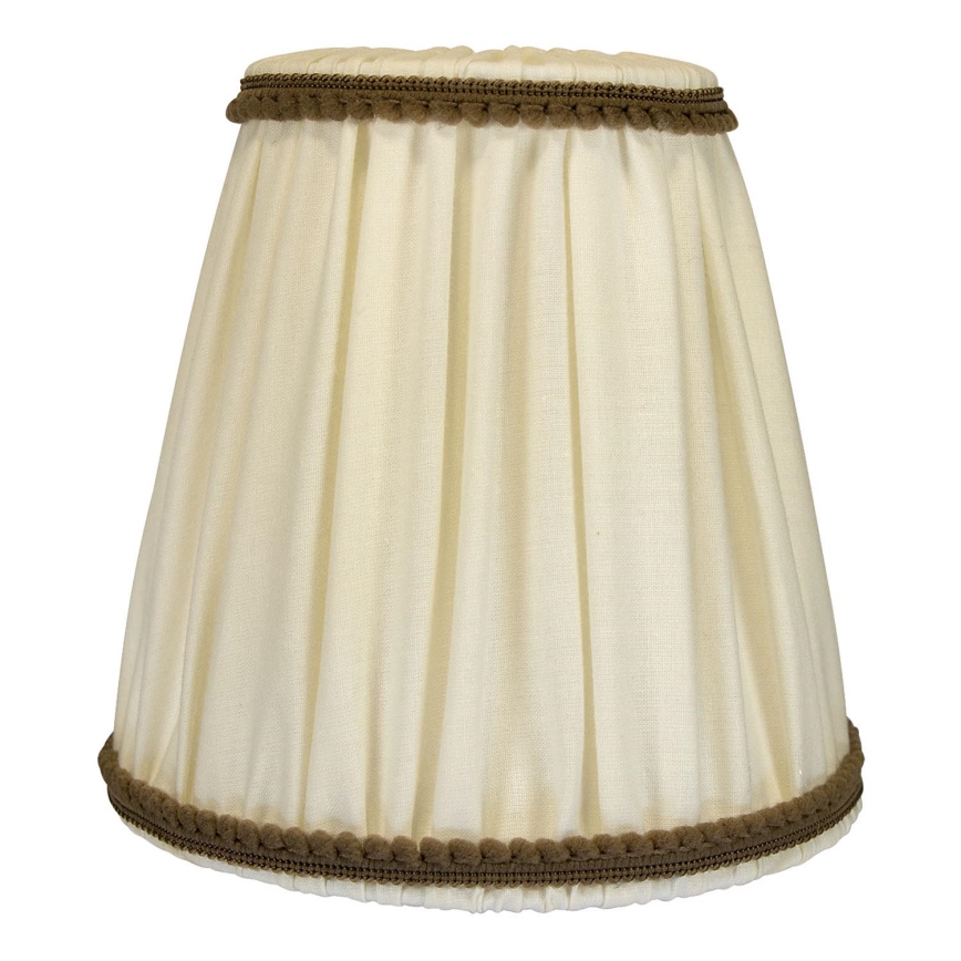 Duolla - Abat-jour pour lampe de table et lampadaire E27 d. 15 cm crème/marron