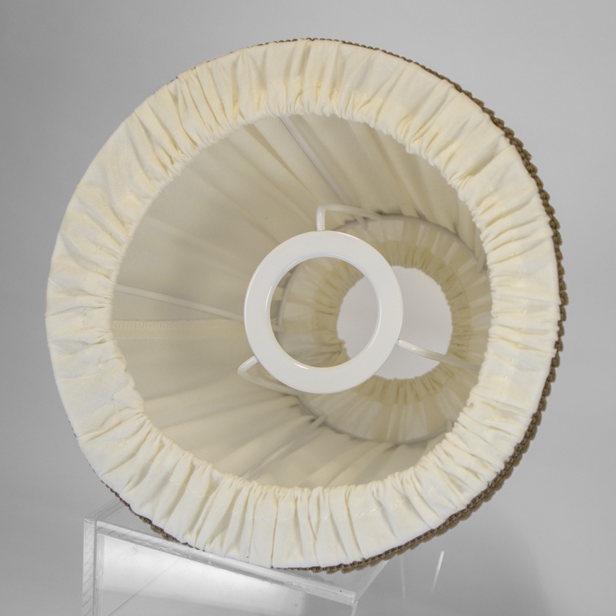 Duolla - Abat-jour pour lampe de table et lampadaire E27 d. 18,5 cm crème/marron