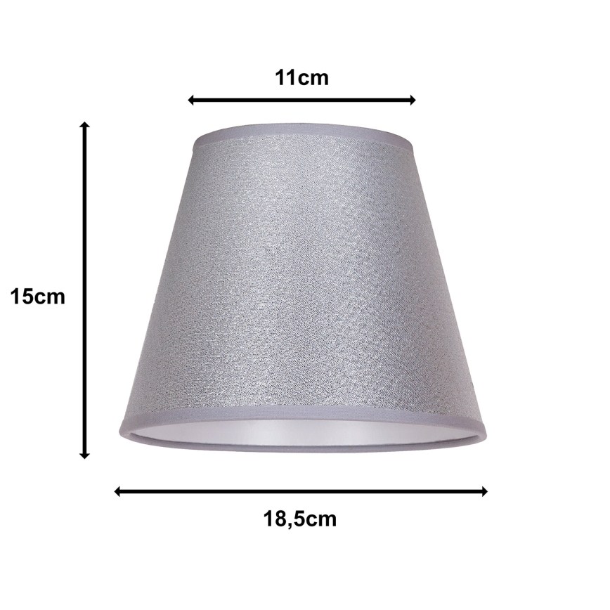 Duolla - Abat-jour pour lampe de table SOFIA XS E14 d. 18,5 cm argent