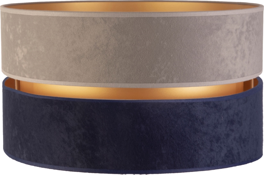 Duolla - Abat-jour universel DUO E27 d. 40 cm gris/bleu/doré