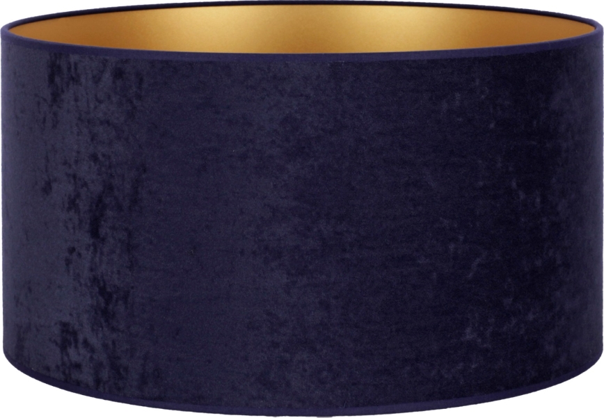 Duolla - Abat-jour universel VELVET E27 d. 35 cm bleu/doré