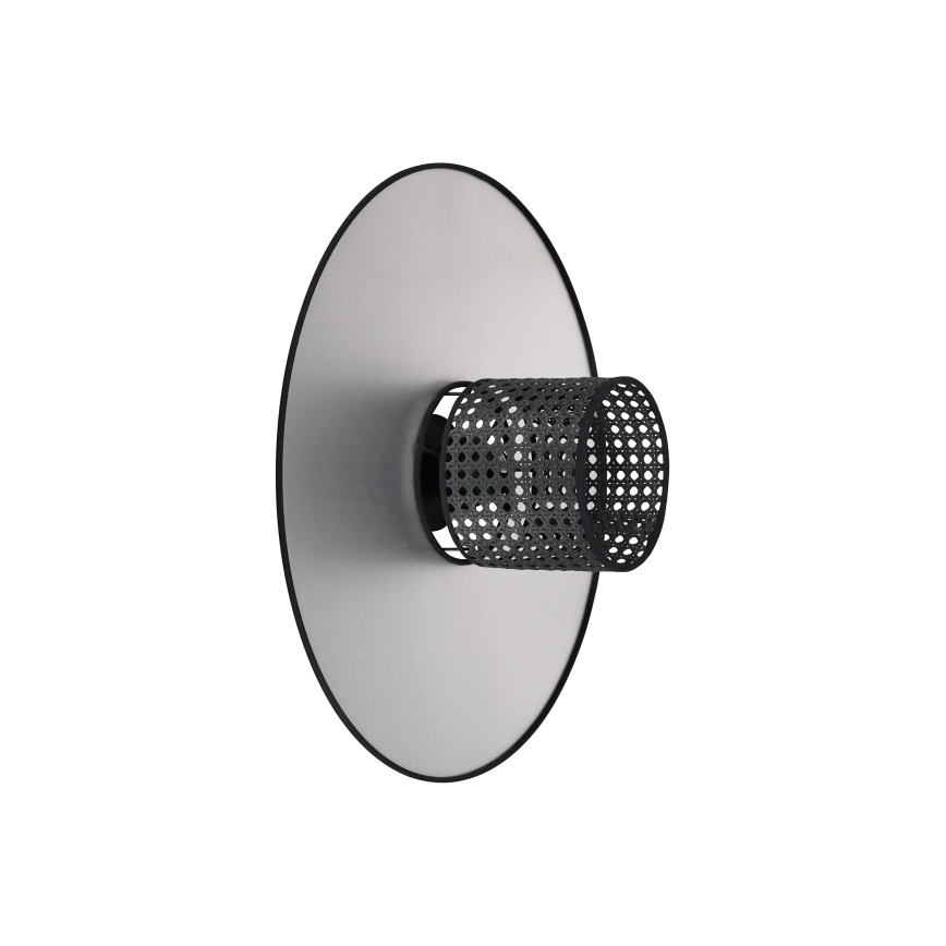 Duolla - Applique murale TOKYO RATTAN 1xE27/15W/230V d. 50 cm argent/noir