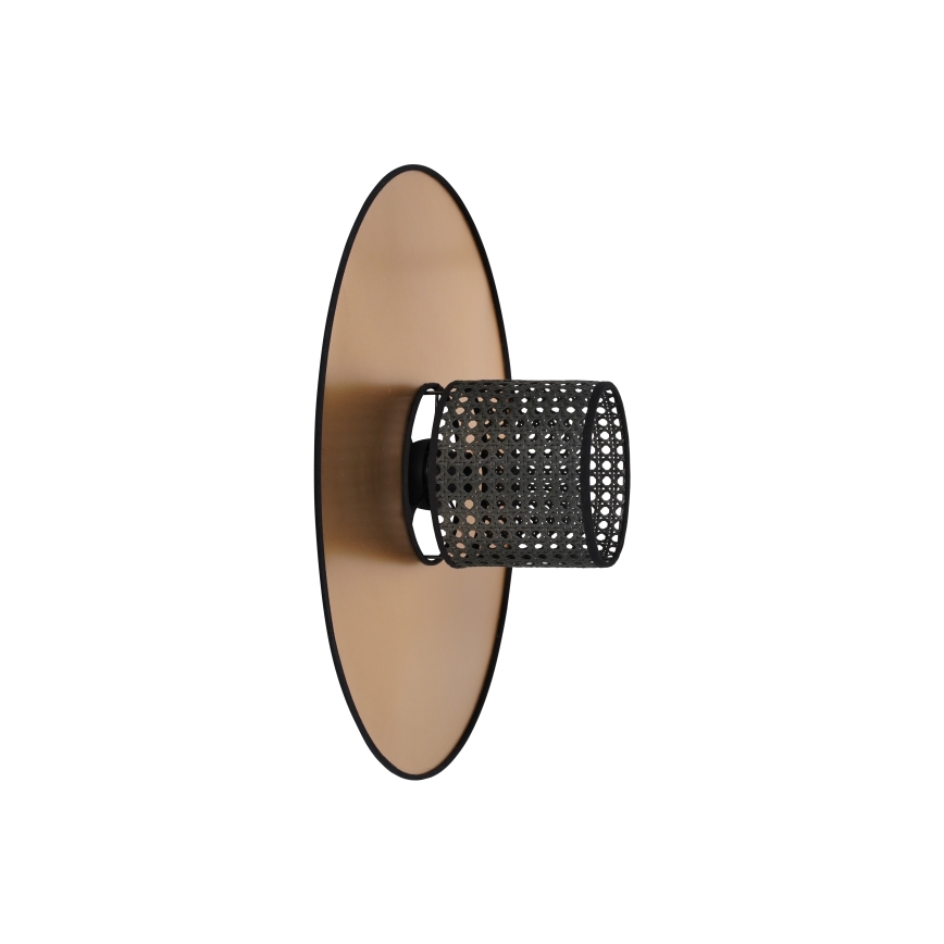 Duolla - Applique murale TOKYO RATTAN 1xE27/15W/230V d. 50 cm doré/noir