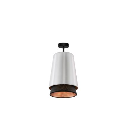 Duolla - Bevestigde hanglamp BELL SHINY 1xE27/15W/230V diameter 25 cm zilver/zwart
