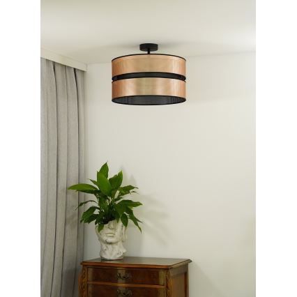 Duolla - Bevestigde hanglamp COPPER SHINY 1xE27/15W/230V diameter 40 cm koper/zwart