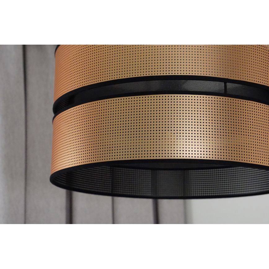 Duolla - Bevestigde hanglamp COPPER SHINY 1xE27/15W/230V diameter 40 cm koper/zwart