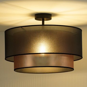 Duolla - Bevestigde hanglamp COPPER SHINY 1xE27/15W/230V diameter 45 cm bruin/koper