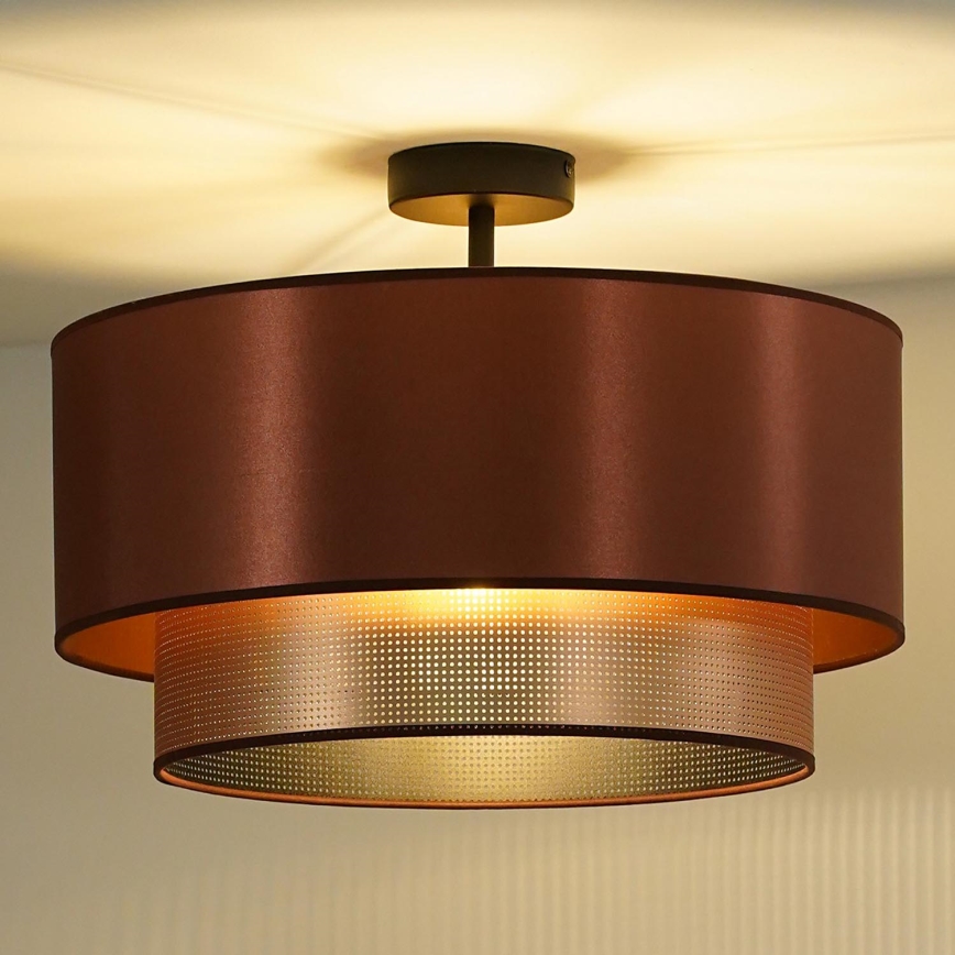 Duolla - Bevestigde hanglamp COPPER SHINY 1xE27/15W/230V diameter 45 cm koper