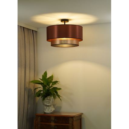 Duolla - Bevestigde hanglamp COPPER SHINY 1xE27/15W/230V diameter 45 cm koper