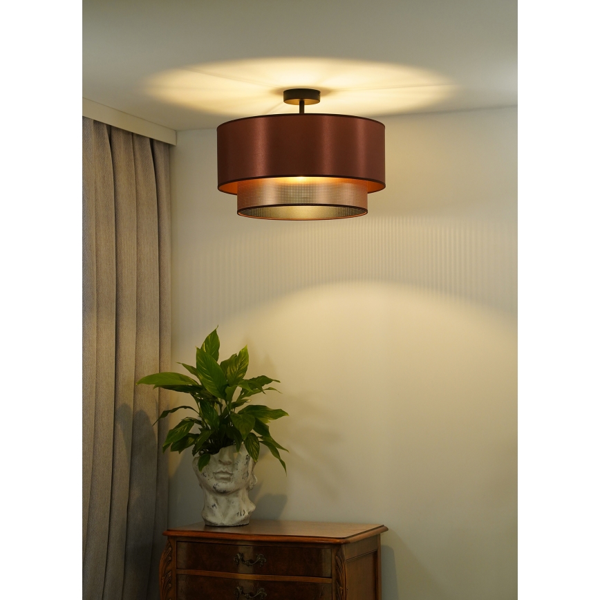 Duolla - Bevestigde hanglamp COPPER SHINY 1xE27/15W/230V diameter 45 cm koper