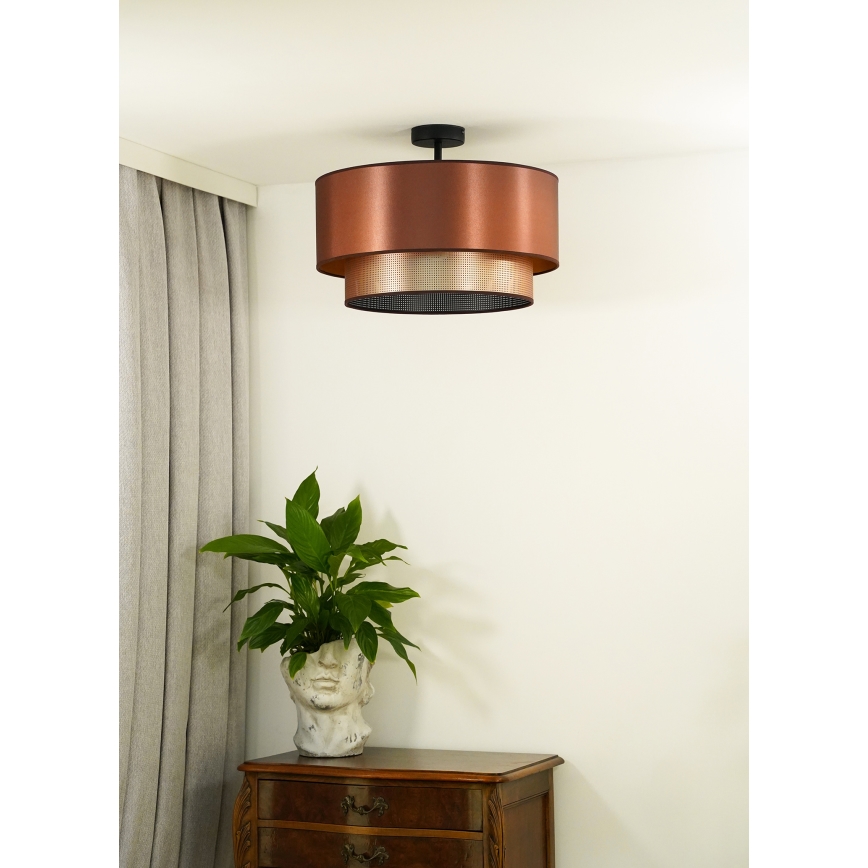 Duolla - Bevestigde hanglamp COPPER SHINY 1xE27/15W/230V diameter 45 cm koper