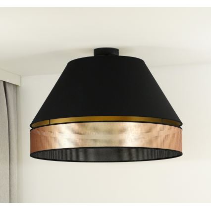 Duolla - Bevestigde hanglamp COPPER SHINY 1xE27/15W/230V diameter 60 cm zwart/koper