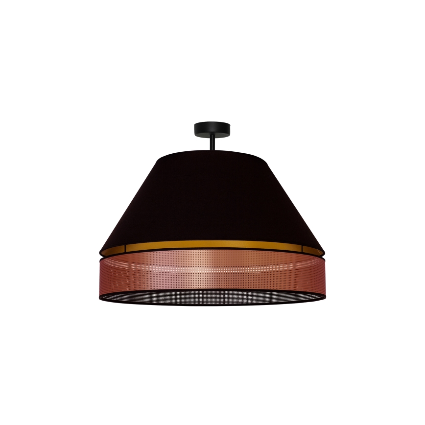 Duolla - Bevestigde hanglamp COPPER SHINY 1xE27/15W/230V diameter 60 cm zwart/koper