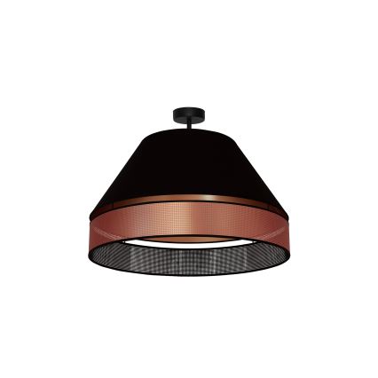 Duolla - Bevestigde hanglamp COPPER SHINY 1xE27/15W/230V diameter 60 cm zwart/koper