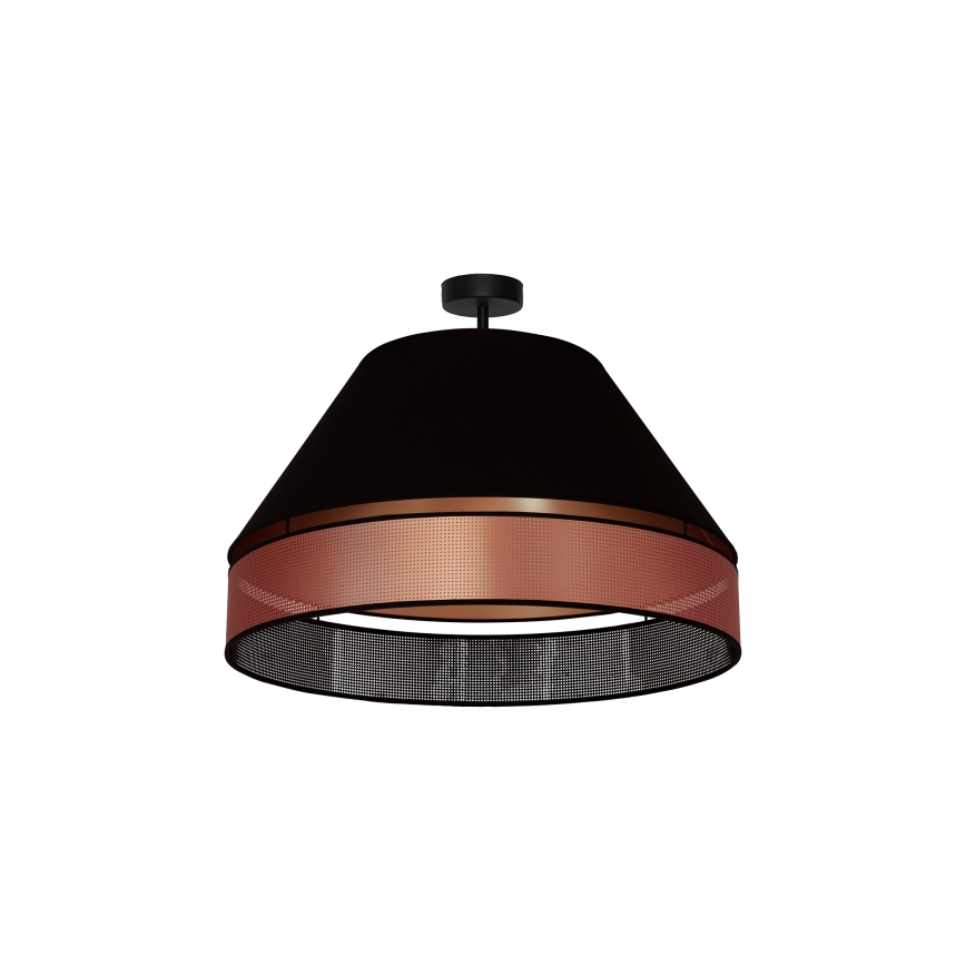 Duolla - Bevestigde hanglamp COPPER SHINY 1xE27/15W/230V diameter 60 cm zwart/koper