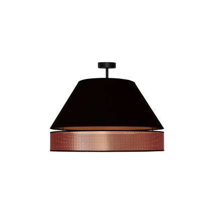 Duolla - Bevestigde hanglamp COPPER SHINY 1xE27/15W/230V diameter 60 cm zwart/koper
