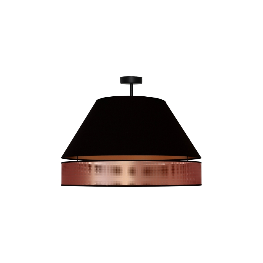 Duolla - Bevestigde hanglamp COPPER SHINY 1xE27/15W/230V diameter 60 cm zwart/koper