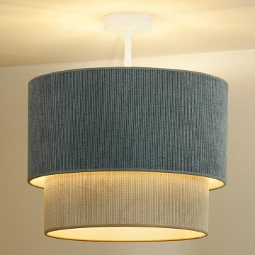 Duolla - Bevestigde hanglamp CORDUROY 1xE27/15W/230V diameter 40 cm blauw/beige