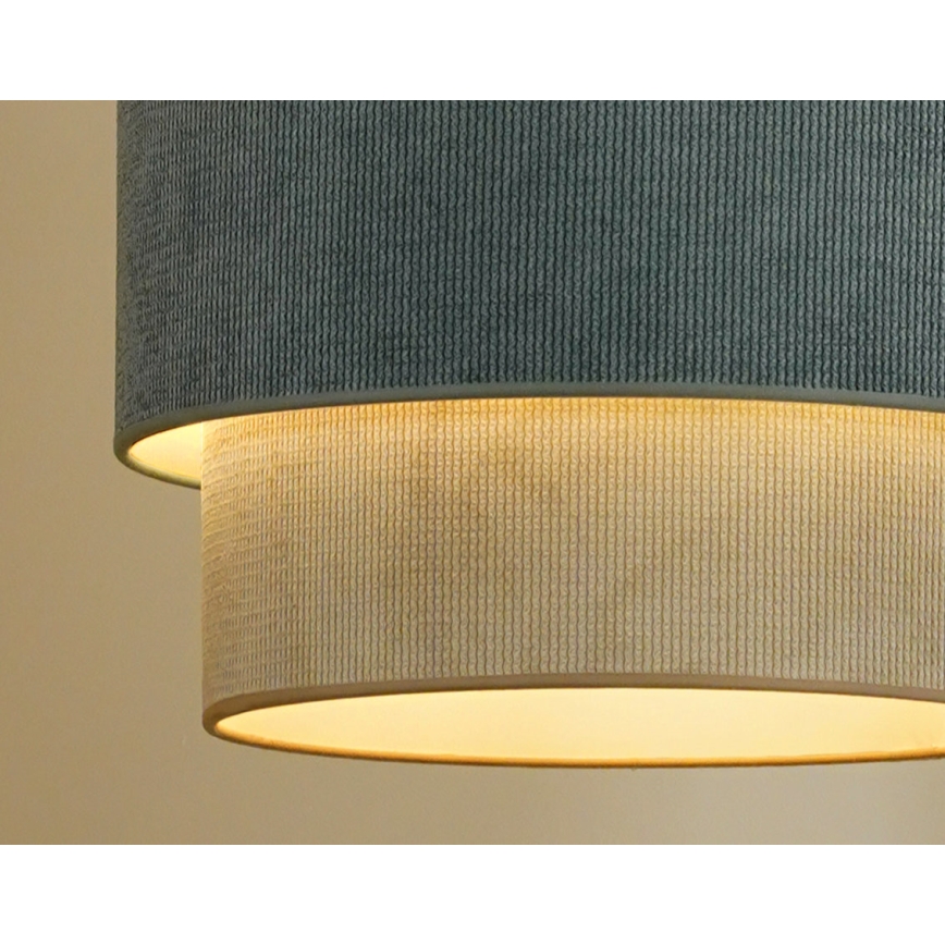 Duolla - Bevestigde hanglamp CORDUROY 1xE27/15W/230V diameter 40 cm blauw/beige