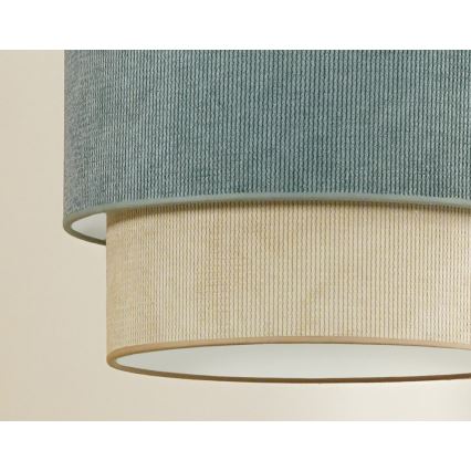 Duolla - Bevestigde hanglamp CORDUROY 1xE27/15W/230V diameter 40 cm blauw/beige