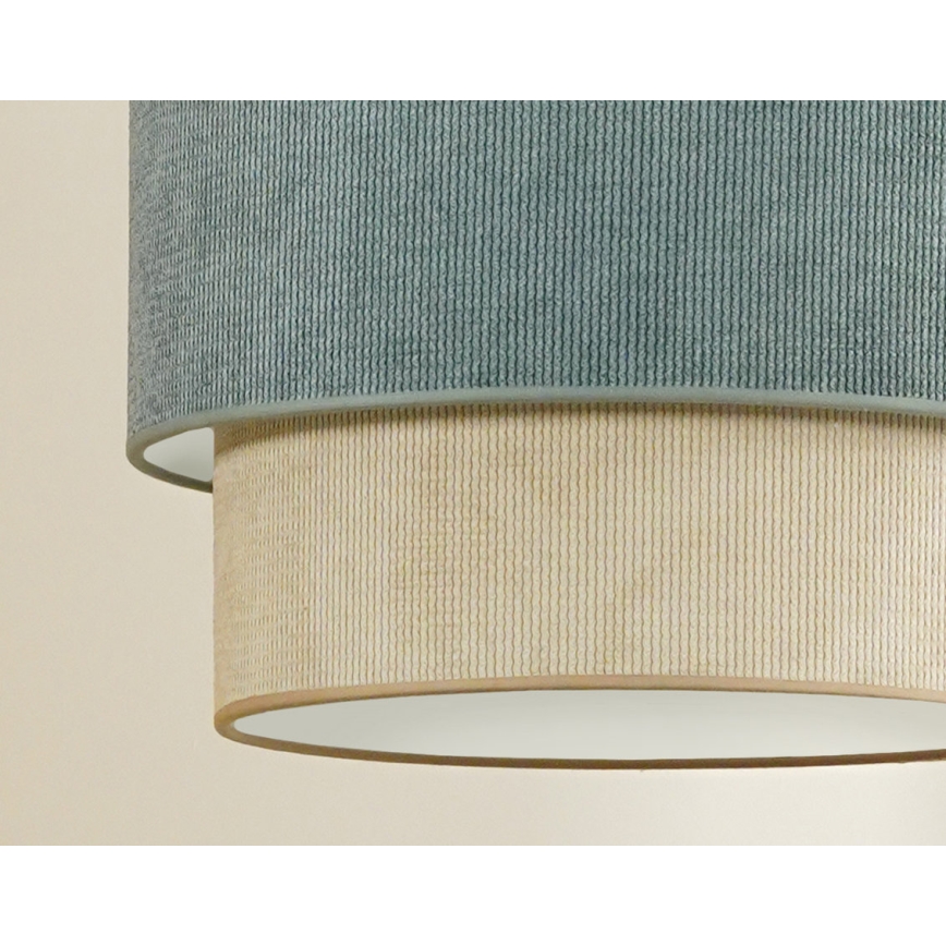 Duolla - Bevestigde hanglamp CORDUROY 1xE27/15W/230V diameter 40 cm blauw/beige