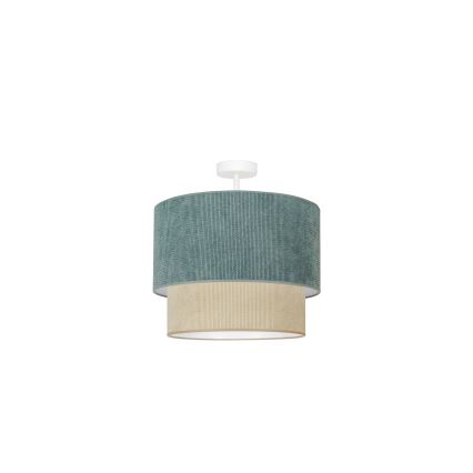 Duolla - Bevestigde hanglamp CORDUROY 1xE27/15W/230V diameter 40 cm blauw/beige