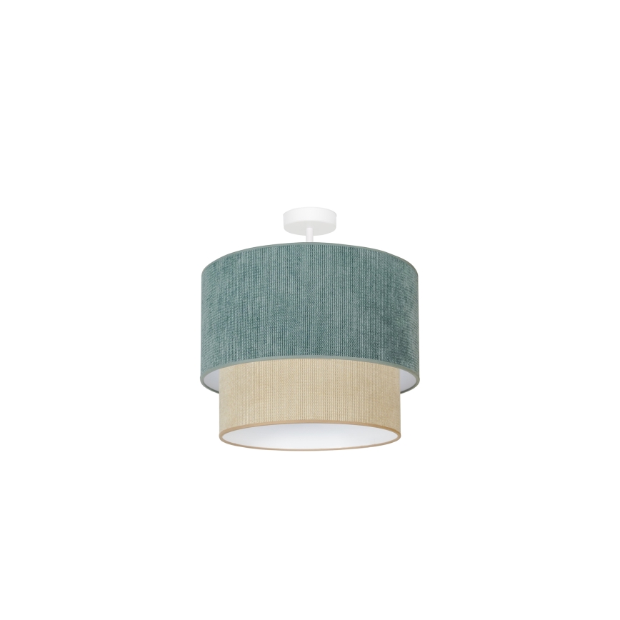 Duolla - Bevestigde hanglamp CORDUROY 1xE27/15W/230V diameter 40 cm blauw/beige