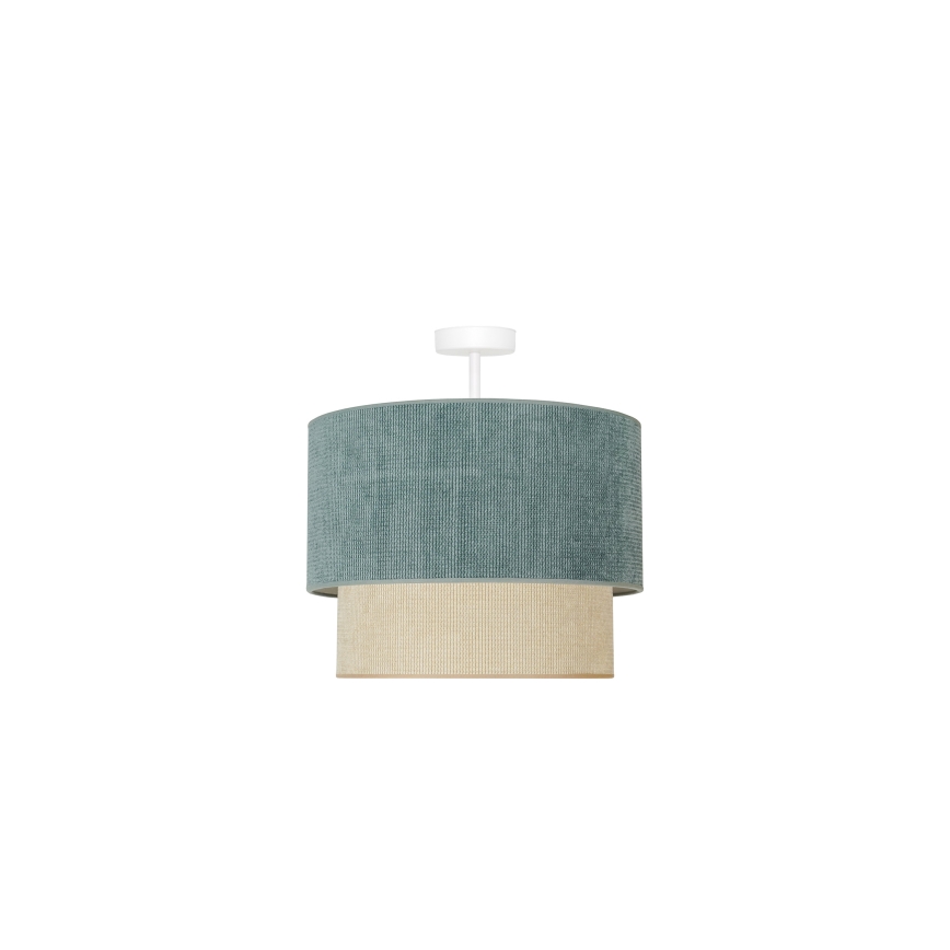 Duolla - Bevestigde hanglamp CORDUROY 1xE27/15W/230V diameter 40 cm blauw/beige