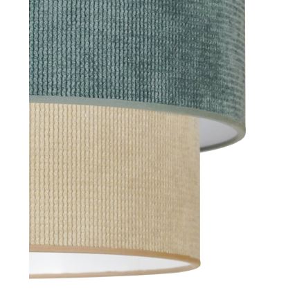 Duolla - Bevestigde hanglamp CORDUROY 1xE27/15W/230V diameter 40 cm blauw/beige