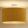 Duolla - Bevestigde hanglamp CORDUROY 1xE27/15W/230V diameter 40 cm geel