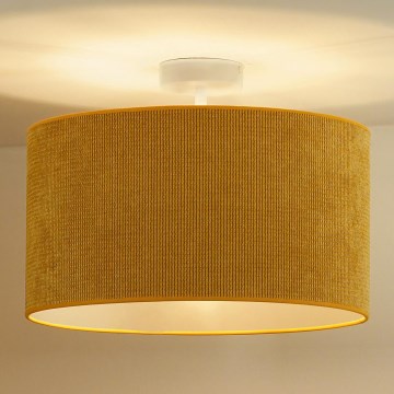 Duolla - Bevestigde hanglamp CORDUROY 1xE27/15W/230V diameter 40 cm geel