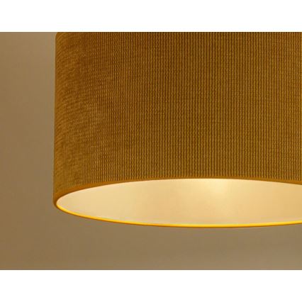 Duolla - Bevestigde hanglamp CORDUROY 1xE27/15W/230V diameter 40 cm geel