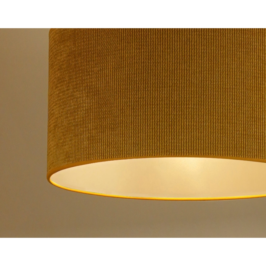 Duolla - Bevestigde hanglamp CORDUROY 1xE27/15W/230V diameter 40 cm geel